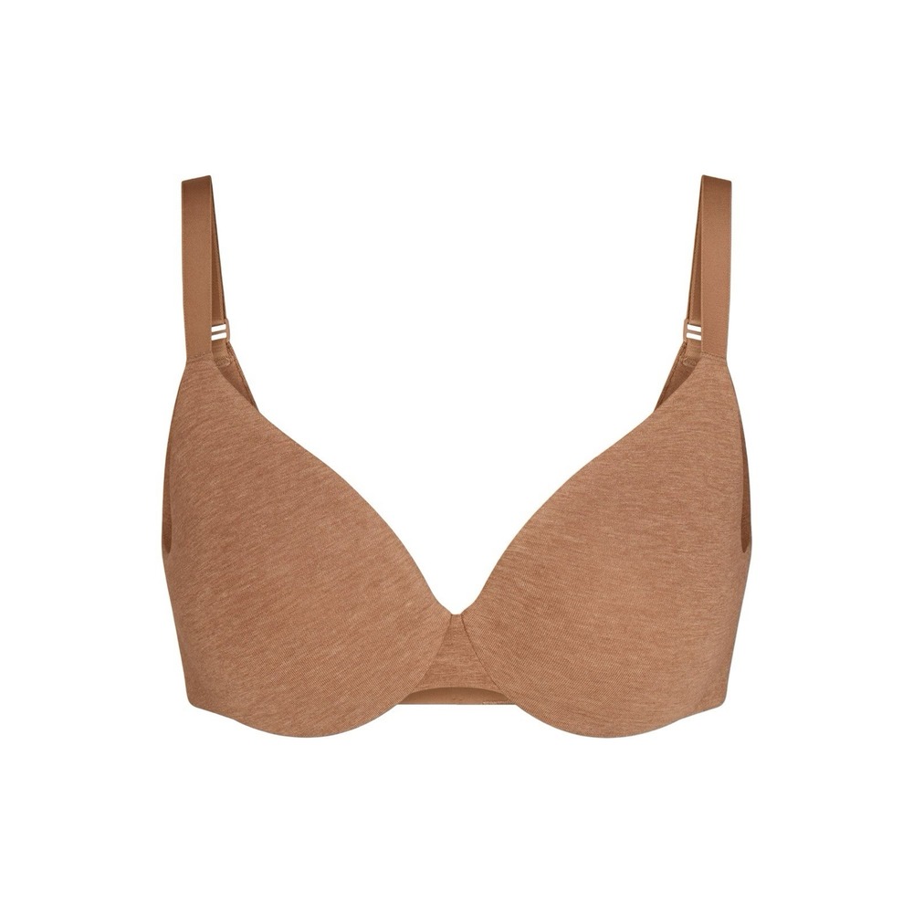 Skims EDay Cotton Lightly Lined Full Coverage Bra - New - Sienna Heather - 40DD